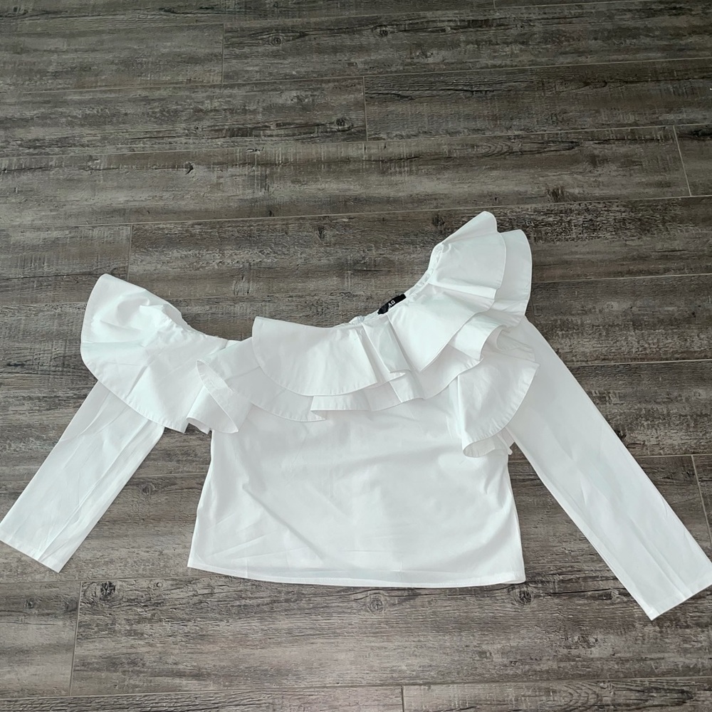 Alpha and Omega Ruffled Top